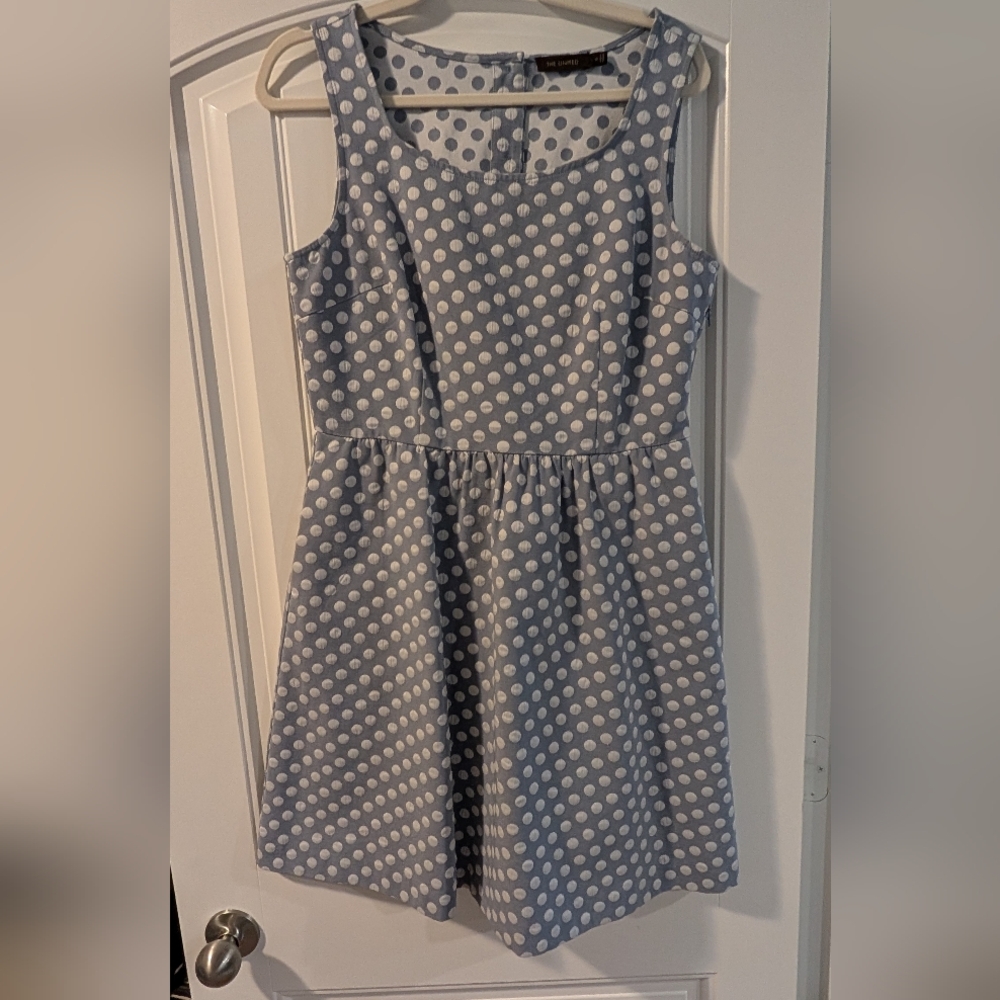 The Limited Blue Polka Dot Dress